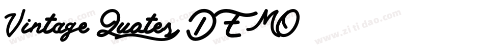Vintage Quotes DEMO字体转换